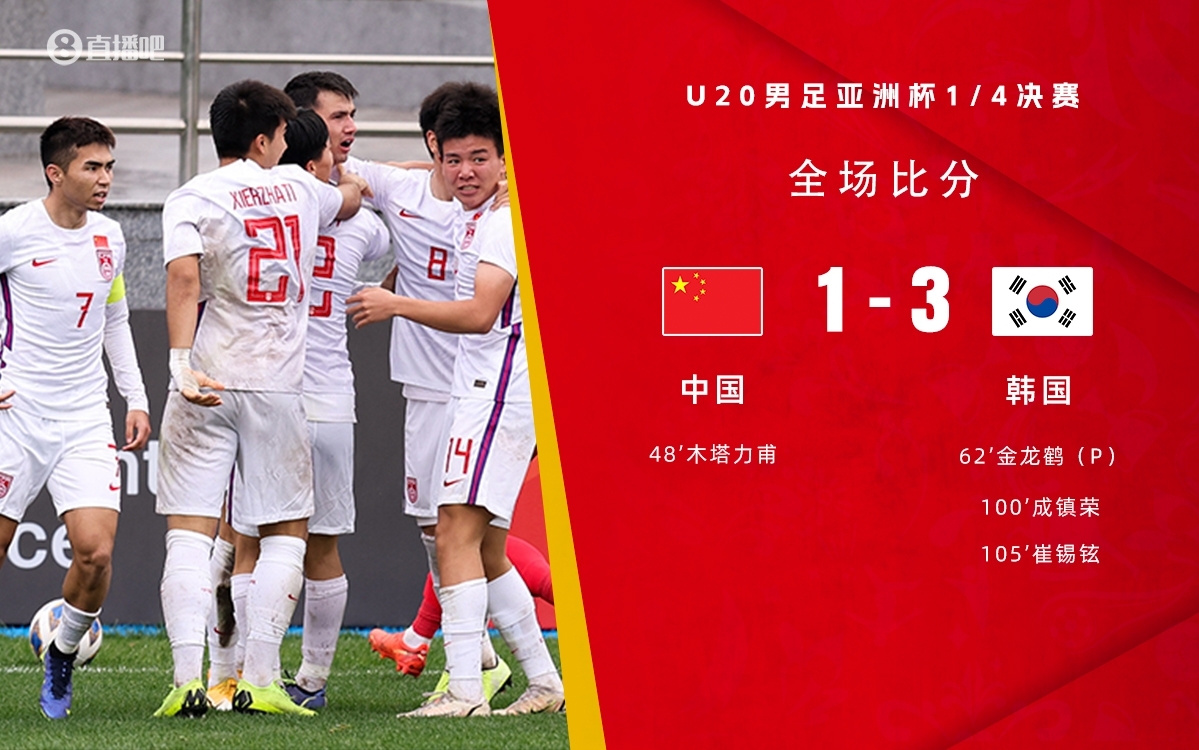 復仇！U22國足絕殺復仇韓國，2年前U20亞洲杯加時(shí)憾負無(wú)緣世青賽